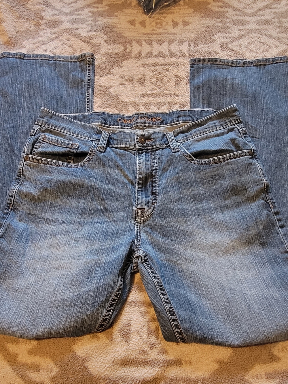 Cody James Men's Bootcut Denim Jeans in Light Blue